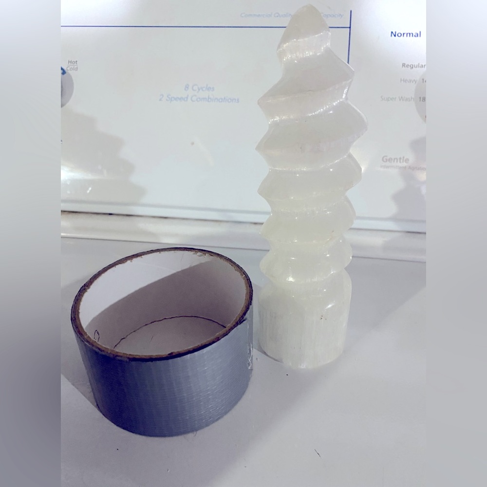 Clear crystal tower